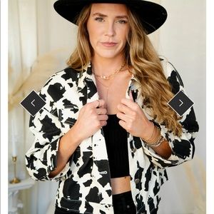 Cody Cow Denim Jacket - Le Lis
